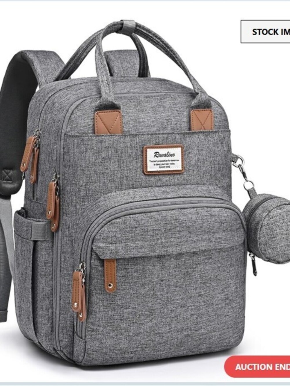 BRAND NEW: RUVALINO Large Multifunction Diaper Back Pack-Gray
